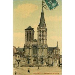carte postale ancienne 14 LISIEUX. La Cathédrale Saint-Pierre 1909