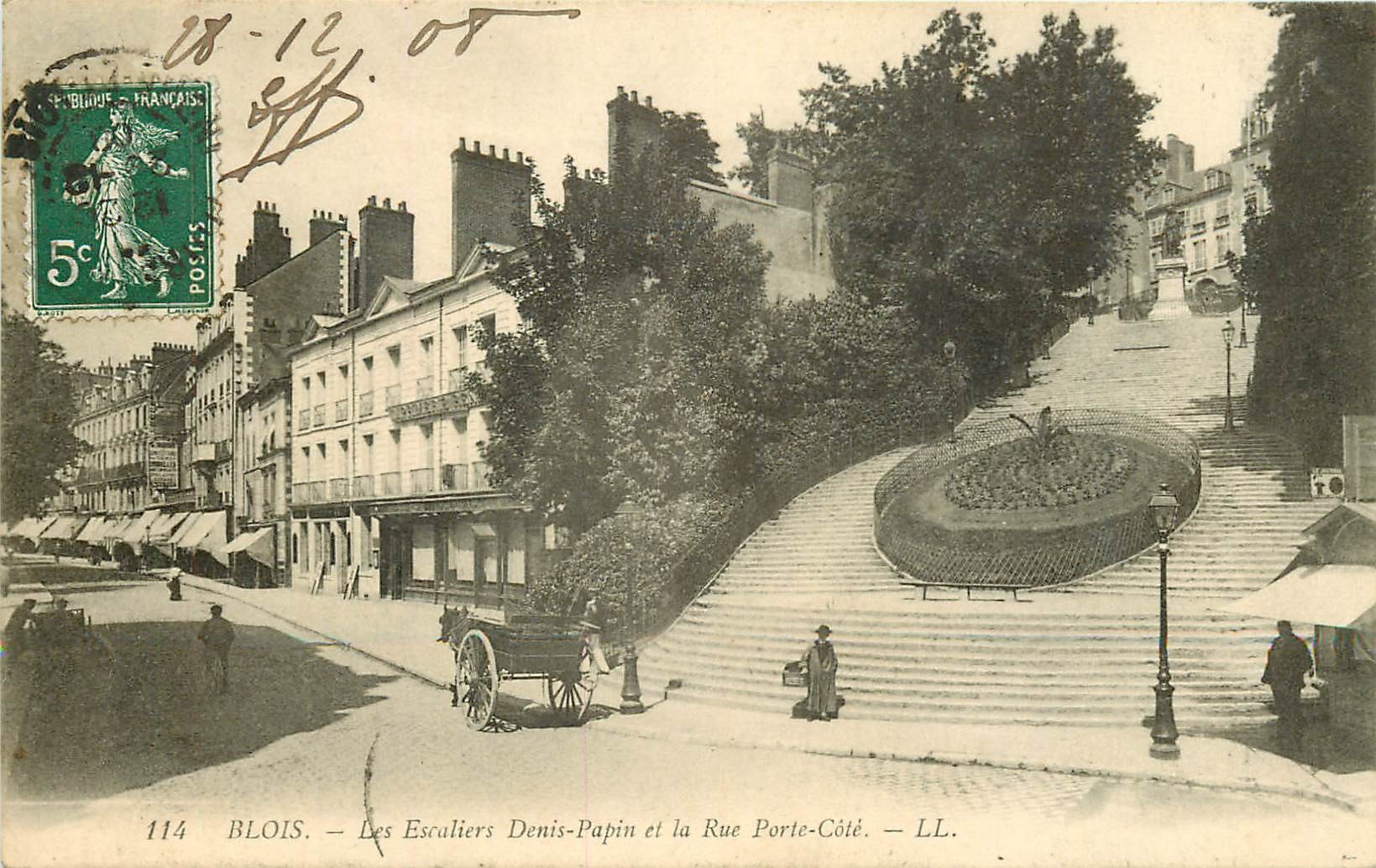 41 BLOIS. Rue Denis-Papin les Escaliers et rue Porte-Côté 1908