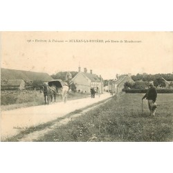 45 AULNAY-LA-RIVIERE. Attelage sur la Route de Manchecourt 1907