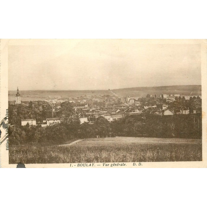 57 BOULAY MOSELLE. Vue sur la Ville 1939