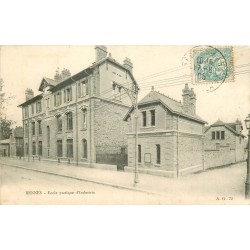 2 x Cpa 35 RENNES. Ecole pratique d'Industrie 1905 et Hôtel de Ville 1950