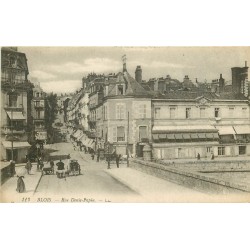 41 BLOIS. Rue Denis-Papin avec charrette et brouette sur le Pont 1919