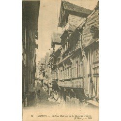 carte postale ancienne 14 LISIEUX. Rue aux Fèvres 1931