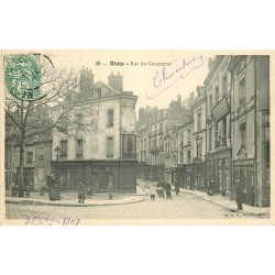 41 BLOIS. Commerces et vendeuse de lait rue du Commerce 1907