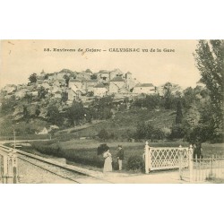 46 CALVIGNAC. La Gare et son Passage à niveau