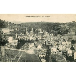 07 LARGENTIERE. Vue sur la Ville et son Cimetière