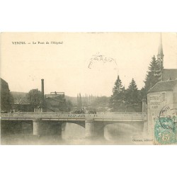 2 x Cpa 70 VESOUL. Pont de l'Hôpital 1906 et rue Leblond & la Motte de nuit 1907