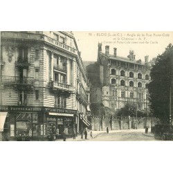 41 BLOIS. Magasin photographies et cartes postales rues Porte-Colé et du Château