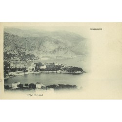 2 x cpa 06 BEAULIEU-SUR-MER. Hôtel Bristol et vue nuage vers 1900