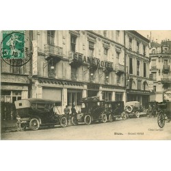 41 BLOIS. Voitures anciennes devant le Grand Hôtel 1910
