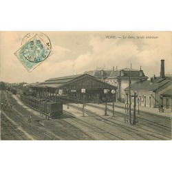 41 BLOIS. Train dans la Gare timbre taxe 1908