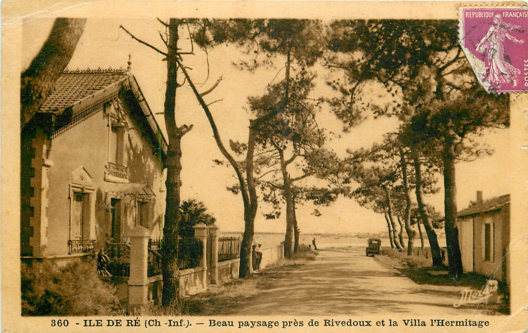 17 ILE DE RE. Rivedoux et Villa Hermitage 1934