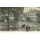2 x cpa 64 SALIES-DE-BEARN. Grand Hôtel de Paris et attelage Place Eglise 1914