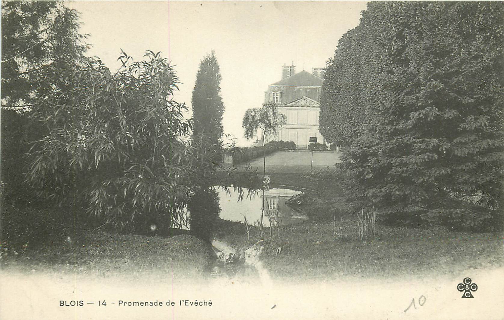 41 BLOIS. Promenade de l'Evêché vers 1900