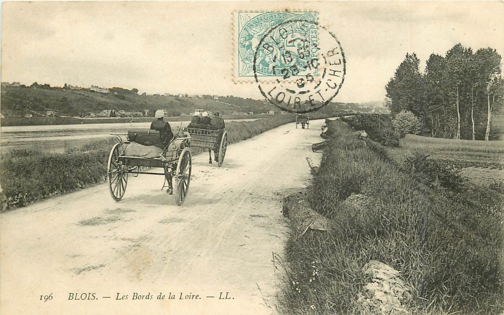 41 BLOIS. Attelages sur les Bords de la Loire 1905
