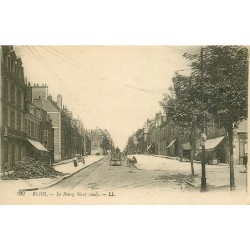 41 BLOIS. Attelage et monceau de bois sur Le Bourg Neuf 1917
