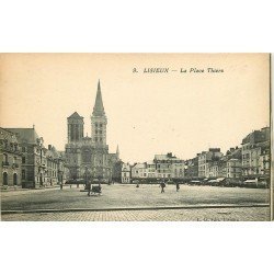 carte postale ancienne 14 LISIEUX. La Place Thiers