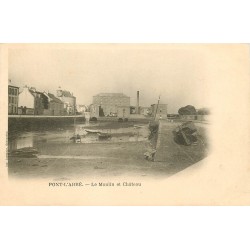 29 PONT-L'ABBE. Le moulin et le Château carte rare vers 1900