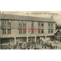 41 BLOIS. Ecoliers Cour Ecole Saint-Charles vers 1935