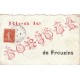 31 FROUZINS. Bien le " Bonjour " rare sur carte toilée bords dentelés artistiquement 1910