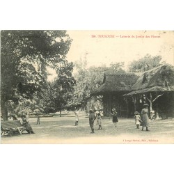 2 x cpa 31 TOULOUSE. Laiterie Jardin des Plantes 1916 et Eglise Place Saint-Aubin 1917