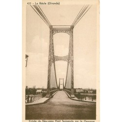 33 LA REOLE. Pont suspendu sur la Garonne