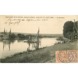 59 ARMENTIERES. Les Sonnettes création d'un Pont en bois par le 5° Génie 1912