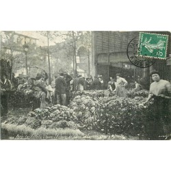 PARIS 01. Les Halles avec le Carreau avec Choux et Poireaux 1909