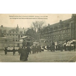 2 x cpa 35 RENNES. Obsèques du Cardinal Labouré et le Lycée 1935