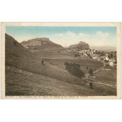 carte postale ancienne 15 APCHON. Les Orgues du Cheylet et Ruines du Château 1946