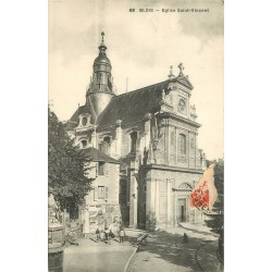 41 BLOIS 3 x cpa Eglise Saint-Vincent 1914, Intérieur et Château