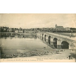 2 x cpa 41 BLOIS. Le Pont vu du Faubourg de Vienne et en face 1910
