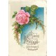 Chromos & Images. Une Rose gaufrée. CHOCOLAT POULAIN dimensions 11 x 7.5 cm