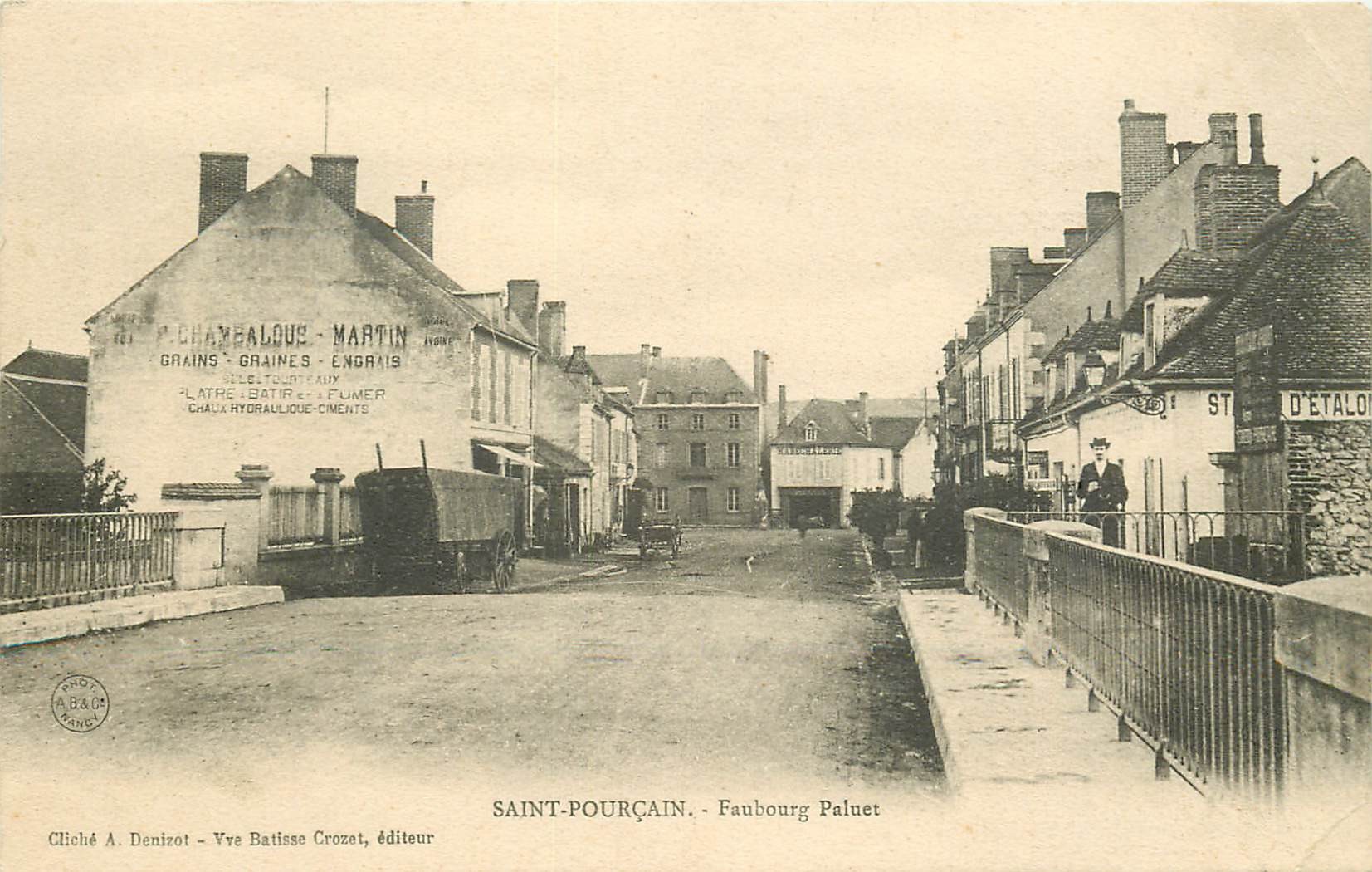 03 SAINT-POURCAIN SUR SIOULE. Pont du Faubourg Paluet 1906