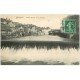 carte postale ancienne 15 AURILLAC. Maisons en bordure de la Jordanne 1913