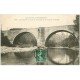 carte postale ancienne 15 AURILLAC. Pont et bords de la Truyère à Carabit 1908