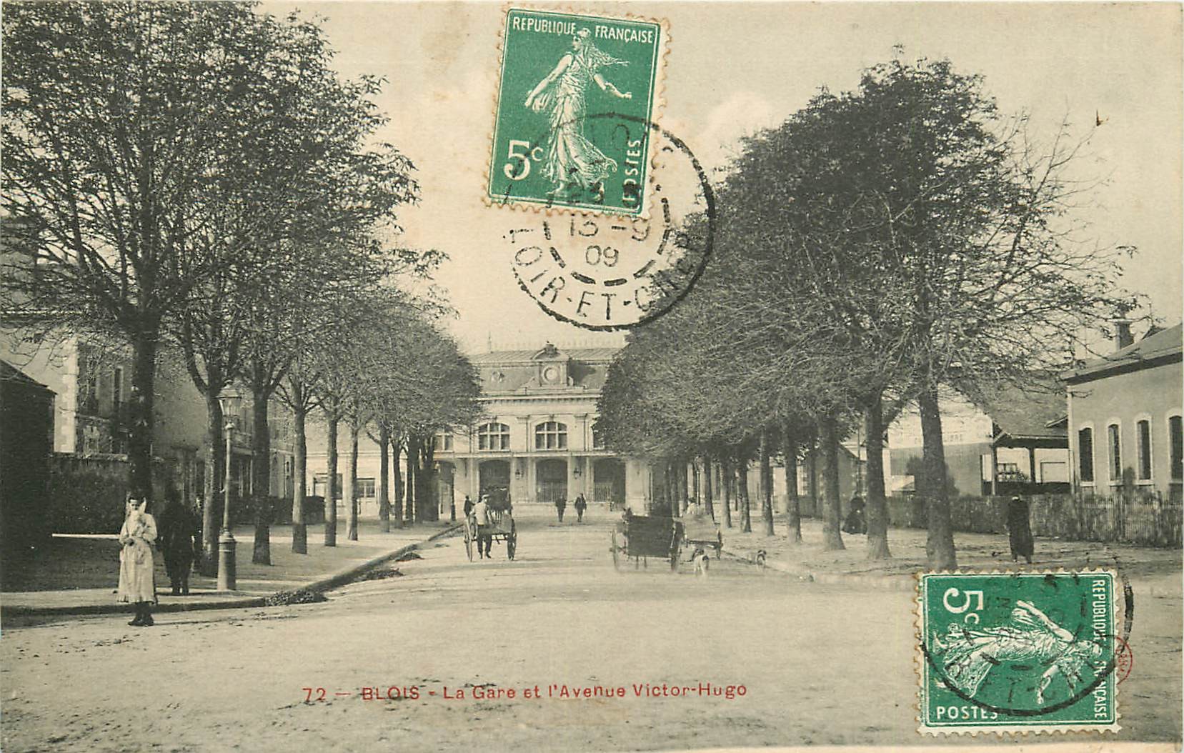41 BLOIS. La Gare et l'Avenue Victor-Hugo 1909