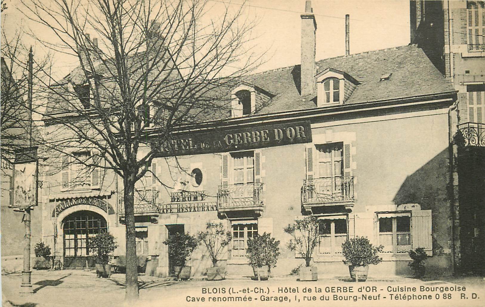 41 BLOIS. Café Hôtel Restaurant de la Gerbe d'Or