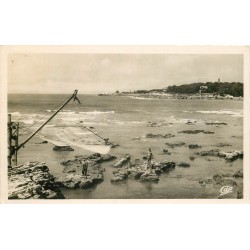 17 SAINT-PALAIS-SUR-MER. Scènes de Pêche au carrelet photo Cpsm 1953