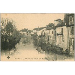 carte postale ancienne 15 AURILLAC. Vue prise du Pont Bourbon vers 1900