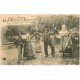 carte postale ancienne 15 AUVERGNE. La Bourrée. musicien viole et danseuses