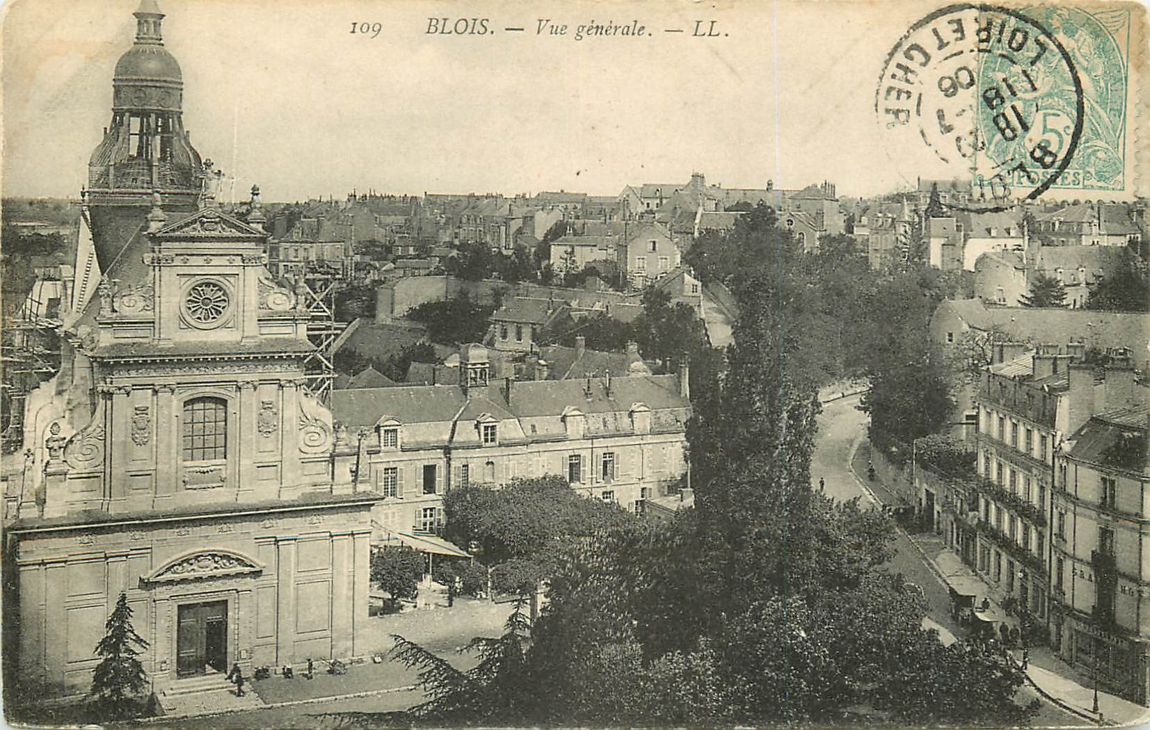 3 x Cpa 41 BLOIS. Vue générale 1906, à vol d'oiseau et 1913