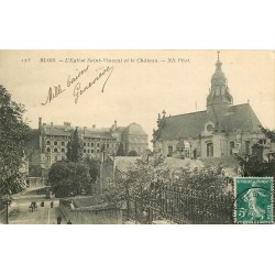 3 x Cpa 41 BLOIS. Eglise Saint-Vincent et le Château 1910
