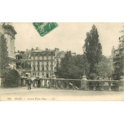 2 x Cpa 41 BLOIS. Avenue et Square Victor-Hugo rue Porte-Côté 1914-1905