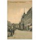carte postale ancienne 02 SOISSONS. La Rue Saint-Martin 1924. Panneau Publicitaire Singer