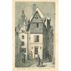 2 x Cpa 41 BLOIS. Papetier rue du Puits Châtel et débit de vin Carrefour Saint-Michel 1906