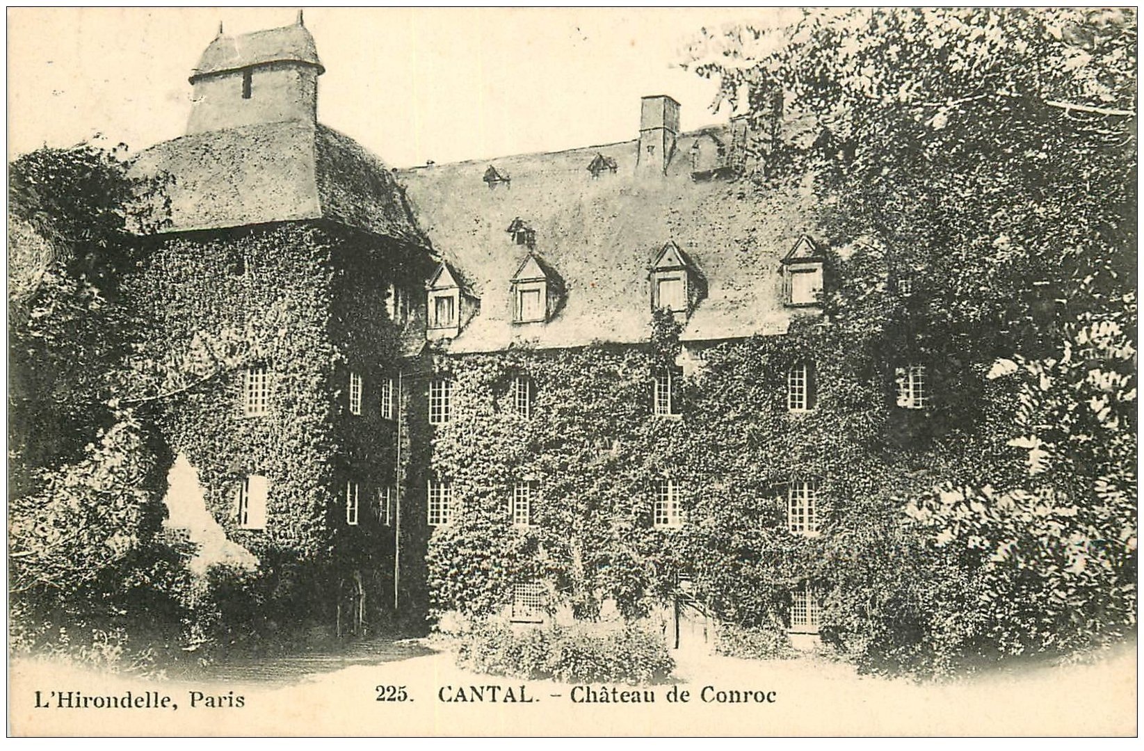 carte postale ancienne 15 Château de Conroc 1906