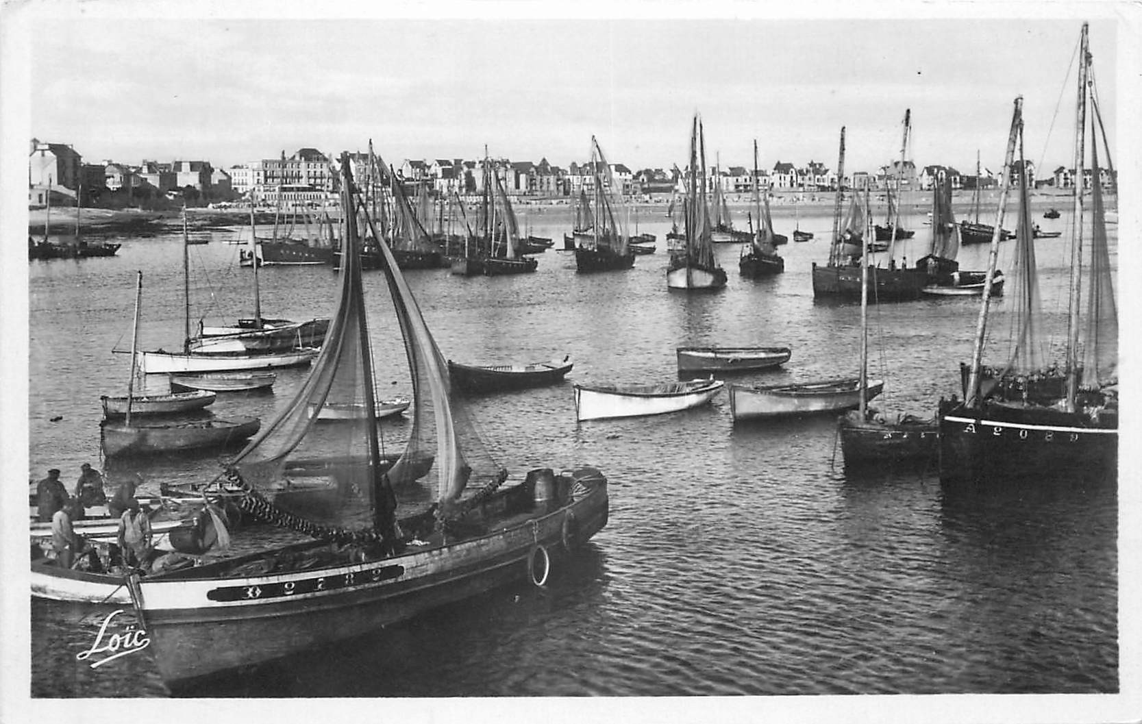 Photo Cpa 56 QUIBERON. Bateaux Sardiniers au Port Maria