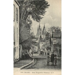 2 x cpa 41 BLOIS. Degrés rue Augustin Thierry et Eglise rue du Sermon 1931