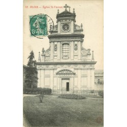 2 x Cpa 41 BLOIS. Eglise et Square Saint-Vincent 1910 et vers 1900